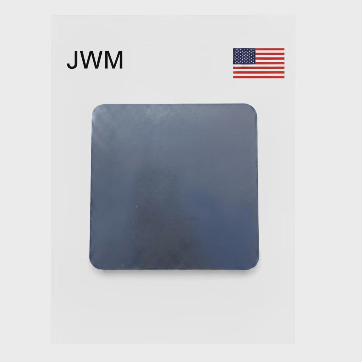 9" × 9" — 3/16" Steel Plate (1/2" Radius Corners)